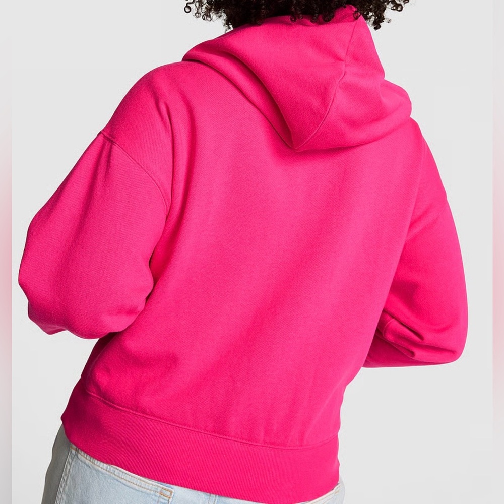 Victoria’s Secret PINK Hoodie Full Zip Fleece Jacket Medium - Picture 6 of 6